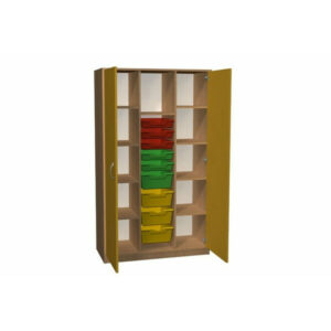 Duża szafa przedszkolna z pojemnikami Primo 218