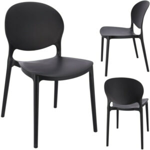 Krzesło plastikowe czarne 120kg