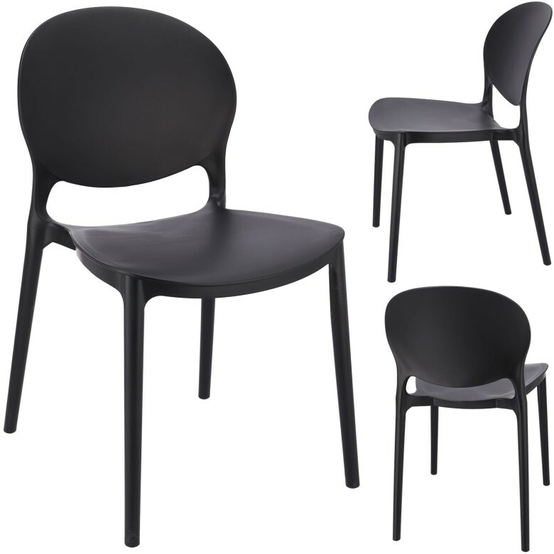 Krzesło plastikowe czarne 120kg