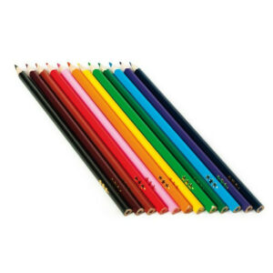 Kredki długie cienkie trójkątne 12 szt