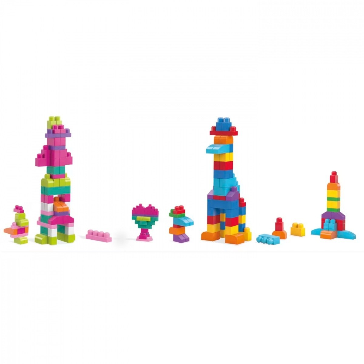 Klocki 60 elementów torba różowa - obrazek 4