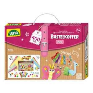 Zestaw rękodzielo 400 elementów różowy