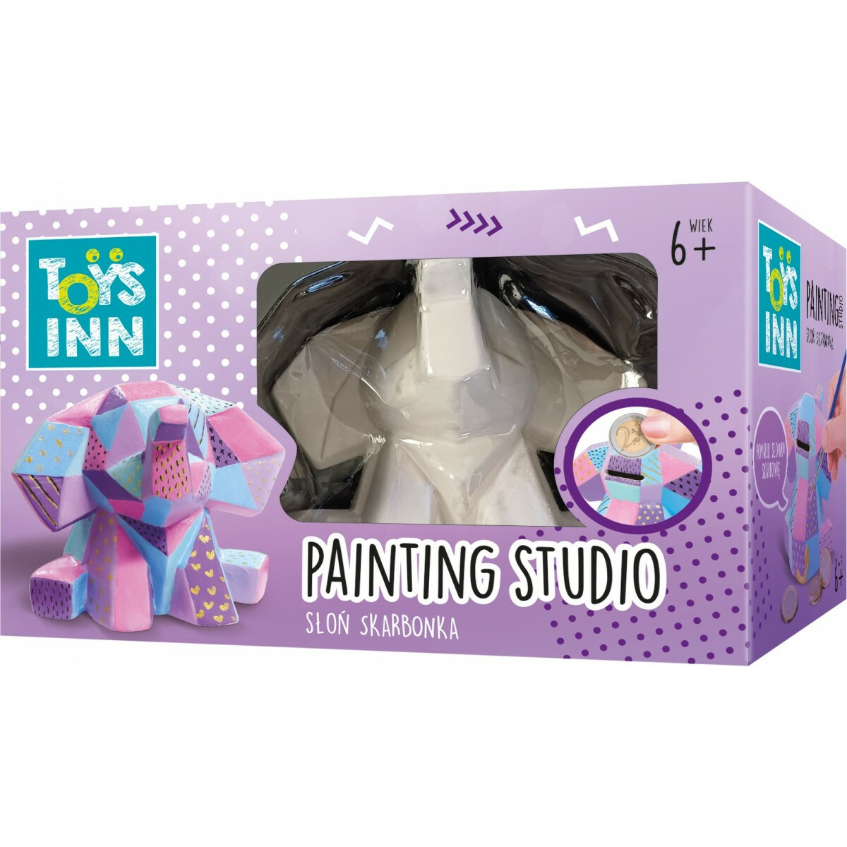 Figurka do pomalowania Słonik skarbonka