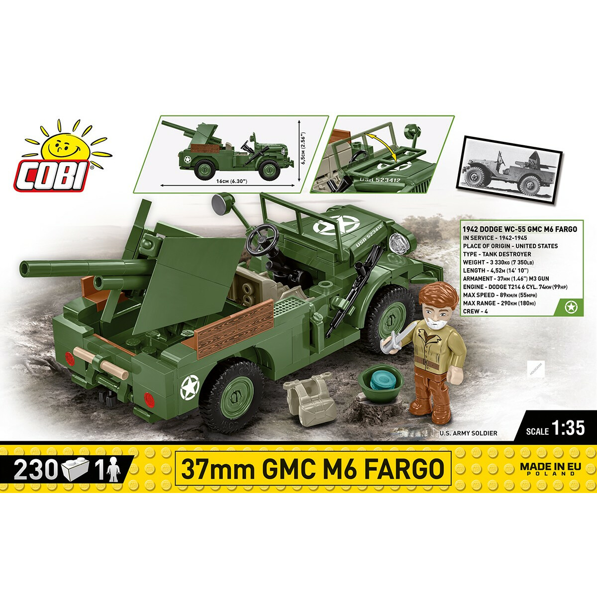 Klocki 37 mm GMC M6 Fargo - obrazek 2