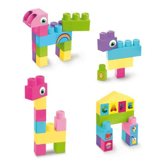 Klocki 26 elementów Big Blocks różowe - obrazek 2