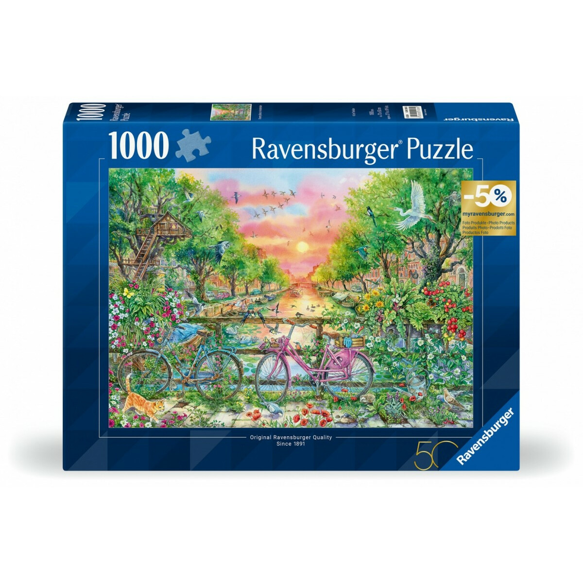 Puzzle 1000 elementów Amsterdam - obrazek 3