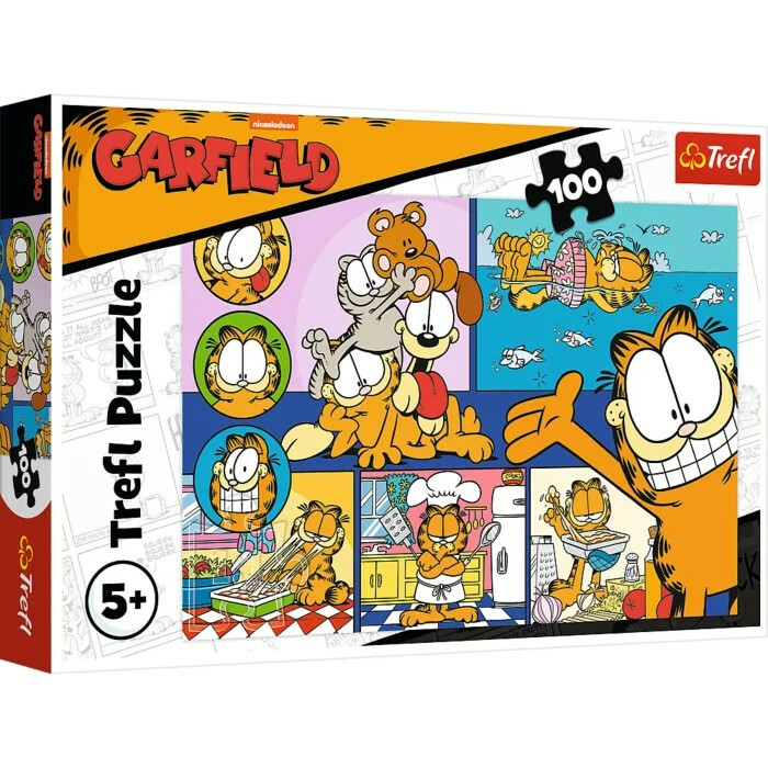 Puzzle 100 elementów Leniwy Garfield