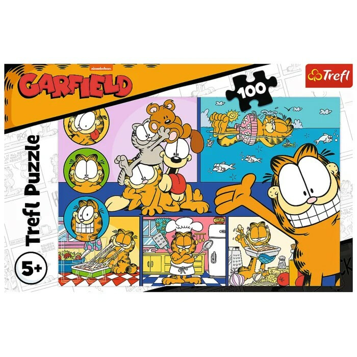 Puzzle 100 elementów Leniwy Garfield - obrazek 3