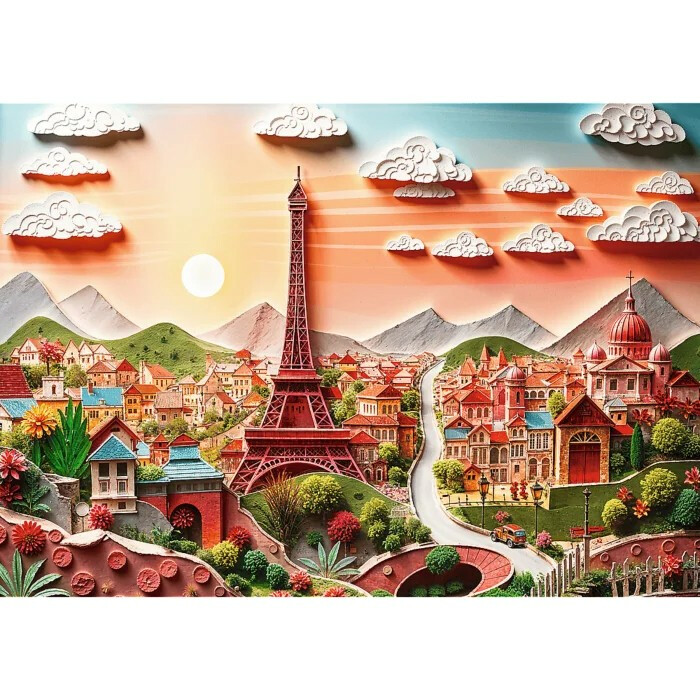 Puzzle 1000 elementów 40-lecie Paper Art Paryż - obrazek 2
