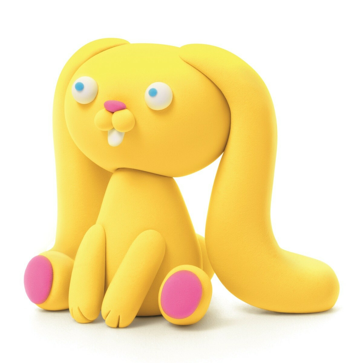 Masa plastyczna Hey Clay Figurka Puchate zwierzaki, Królik - obrazek 4