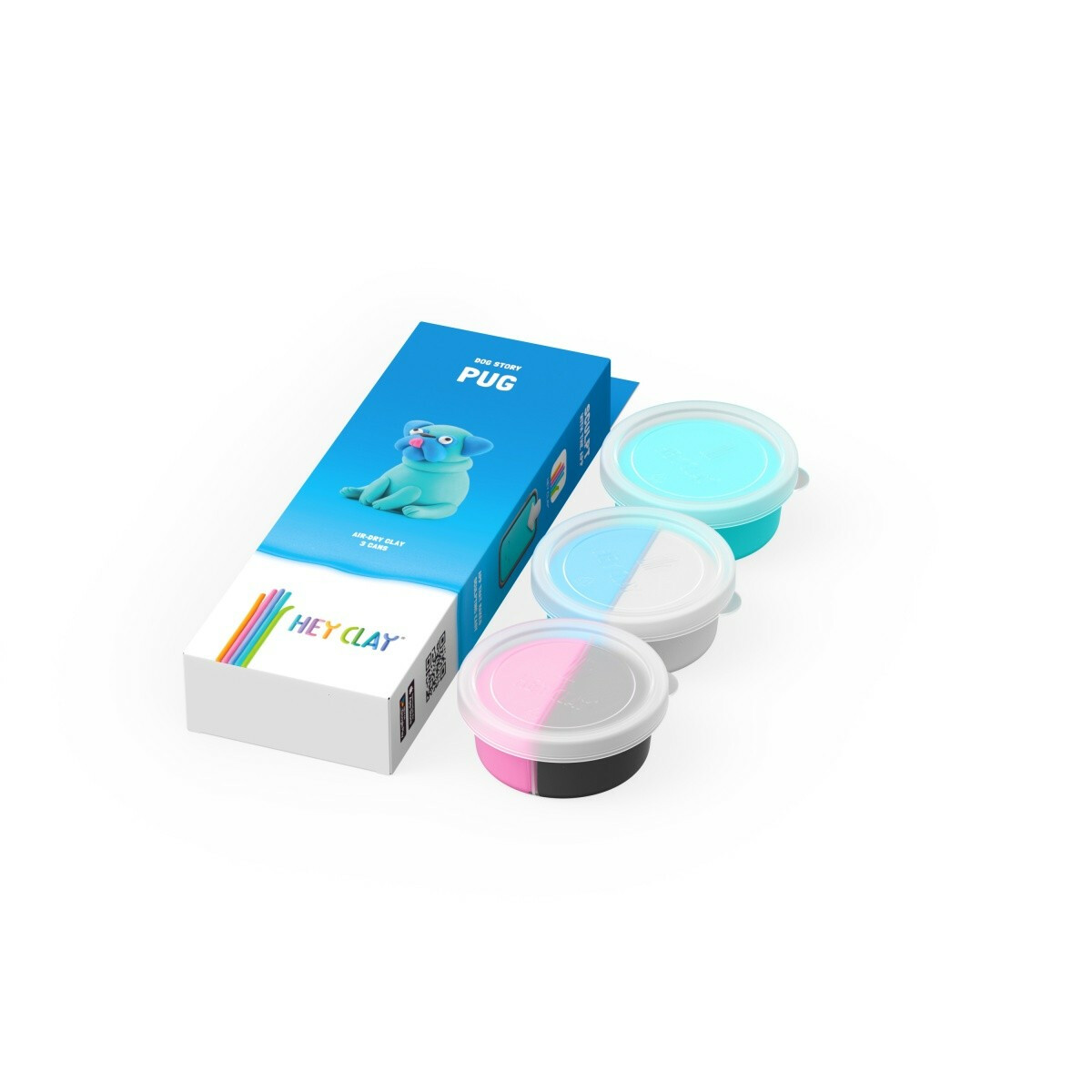 Masa plastyczna Hey Clay Figurka Psy Mops - obrazek 3