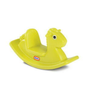 Koń na biegunach żółty