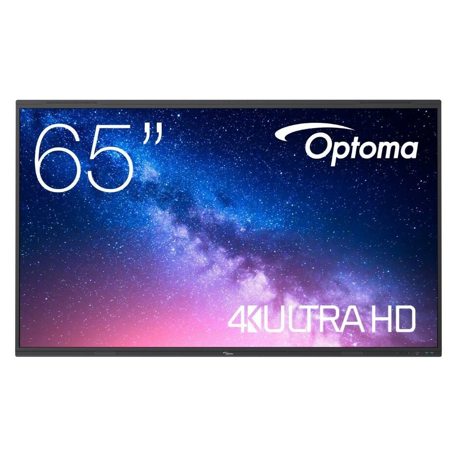 Optoma monitor interaktywny 65 cali 5653RK 8GB RAM / 64 GB ROM, 2x 18W speaker + 2x 8W subwoofer, 8 mikrofonów, 50-finger mutitouch, zero airgap, andr