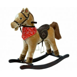Koń na biegunach brązowy