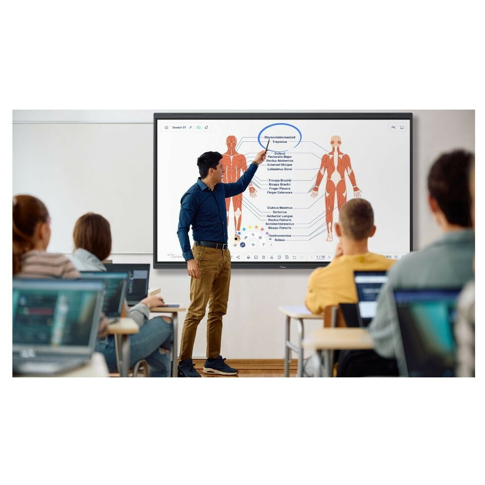 Optoma monitor interaktywny 65 cali 5653RK 8GB RAM / 64 GB ROM, 2x 18W speaker + 2x 8W subwoofer, 8 mikrofonów, 50-finger mutitouch, zero airgap, andr - obrazek 11