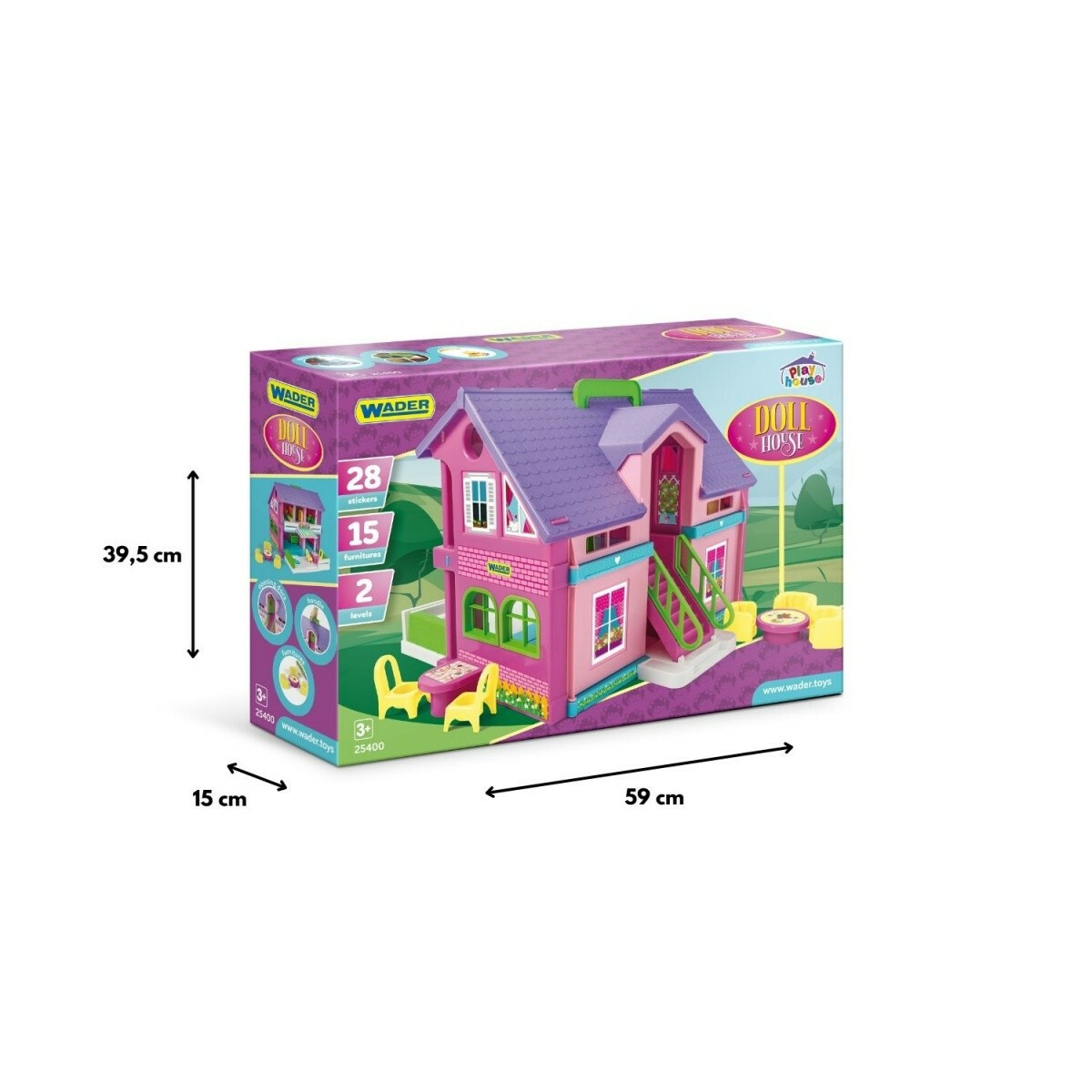 Domek dla lalek 37 cm Play House pudełko - obrazek 4