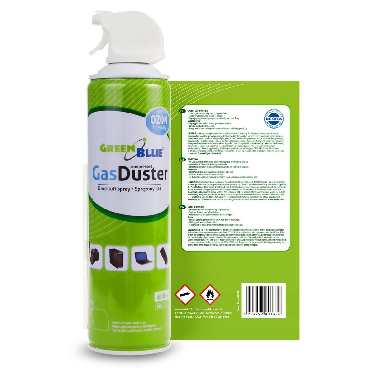 Sprężone powietrze 600 ml GB600