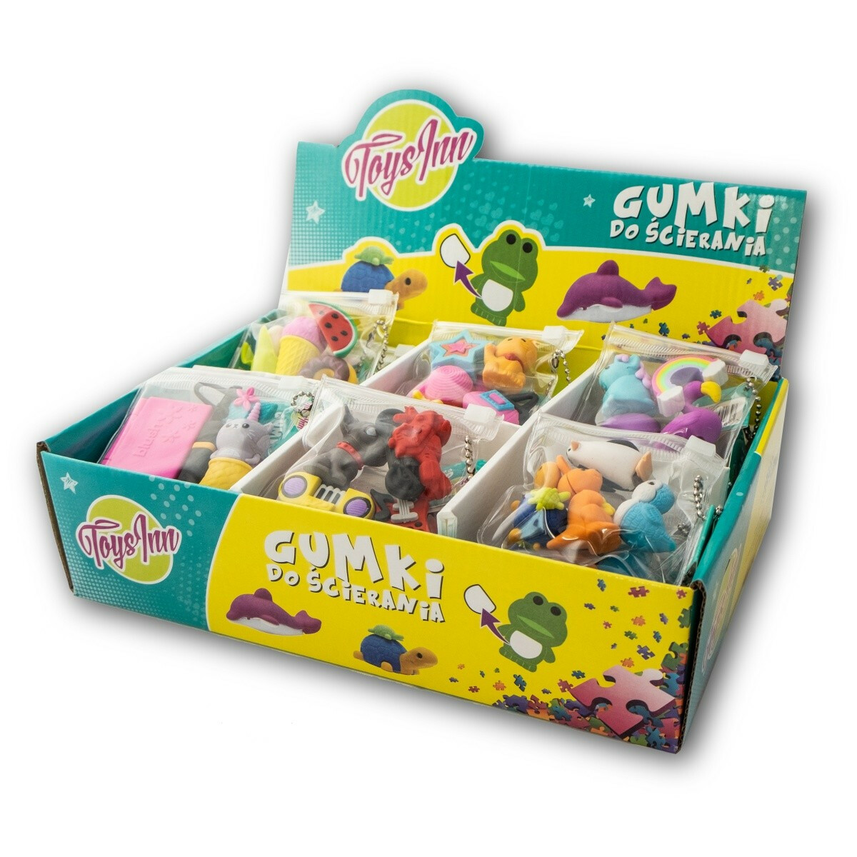 Gumki do ścierania mix Display 24 zestawy - obrazek 2