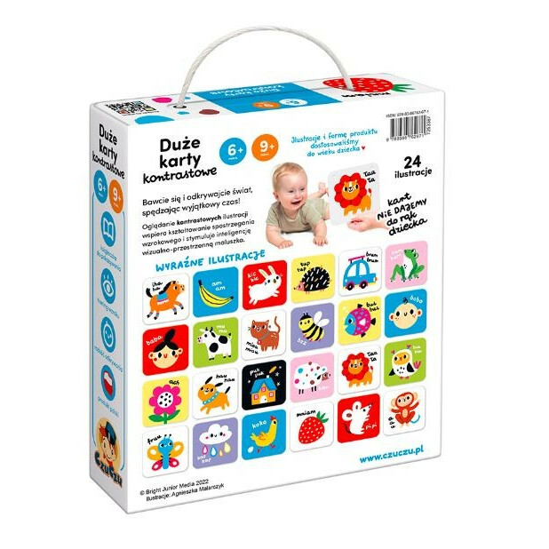 Duże karty kontrastowe dla dzieci 6 i 9 mies.+ - obrazek 2