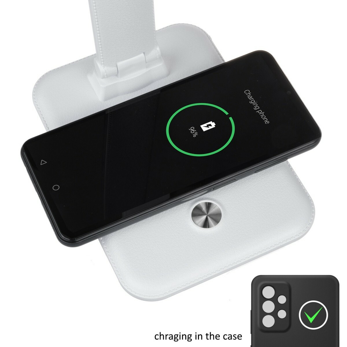 Lampka biurkowa LED 9w z ładowarką Qi MCE616W - obrazek 8