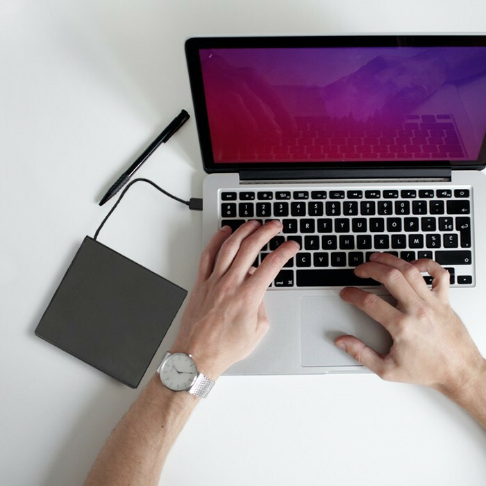 Nagrywarka DVD-RW zewnętrzna | USB 2.0 | Czarna - obrazek 2