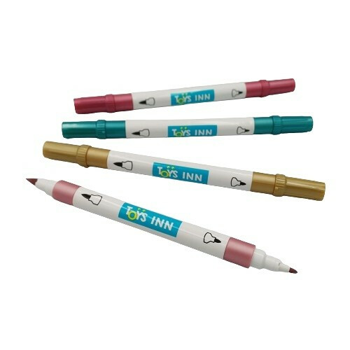 Markery akrylowe metaliczne dwie końcówki 12 sztuk - obrazek 2