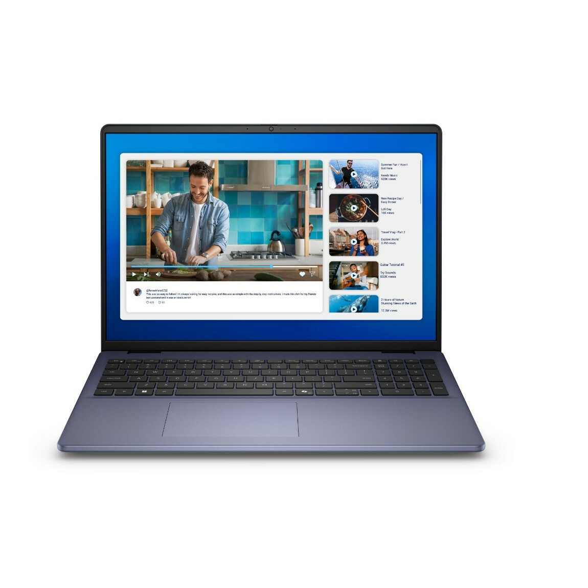Laptop Dell 16 DC16251 W11P C5 120U/16GB/512GB/16.0 FHD+/Int/FgrPr/WLAN + BT/Backlit Kb/4 Cell/3YPS Midnight Blue