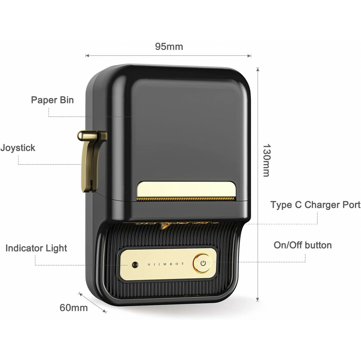 Drukarka etykiet B21S czarna - obrazek 5