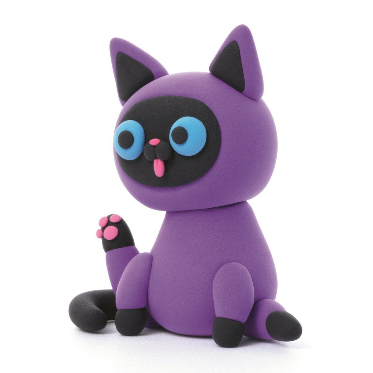 Masa plastyczna Hey Clay Figurka Puchate zwierzaki, Kot Syjamski - obrazek 4