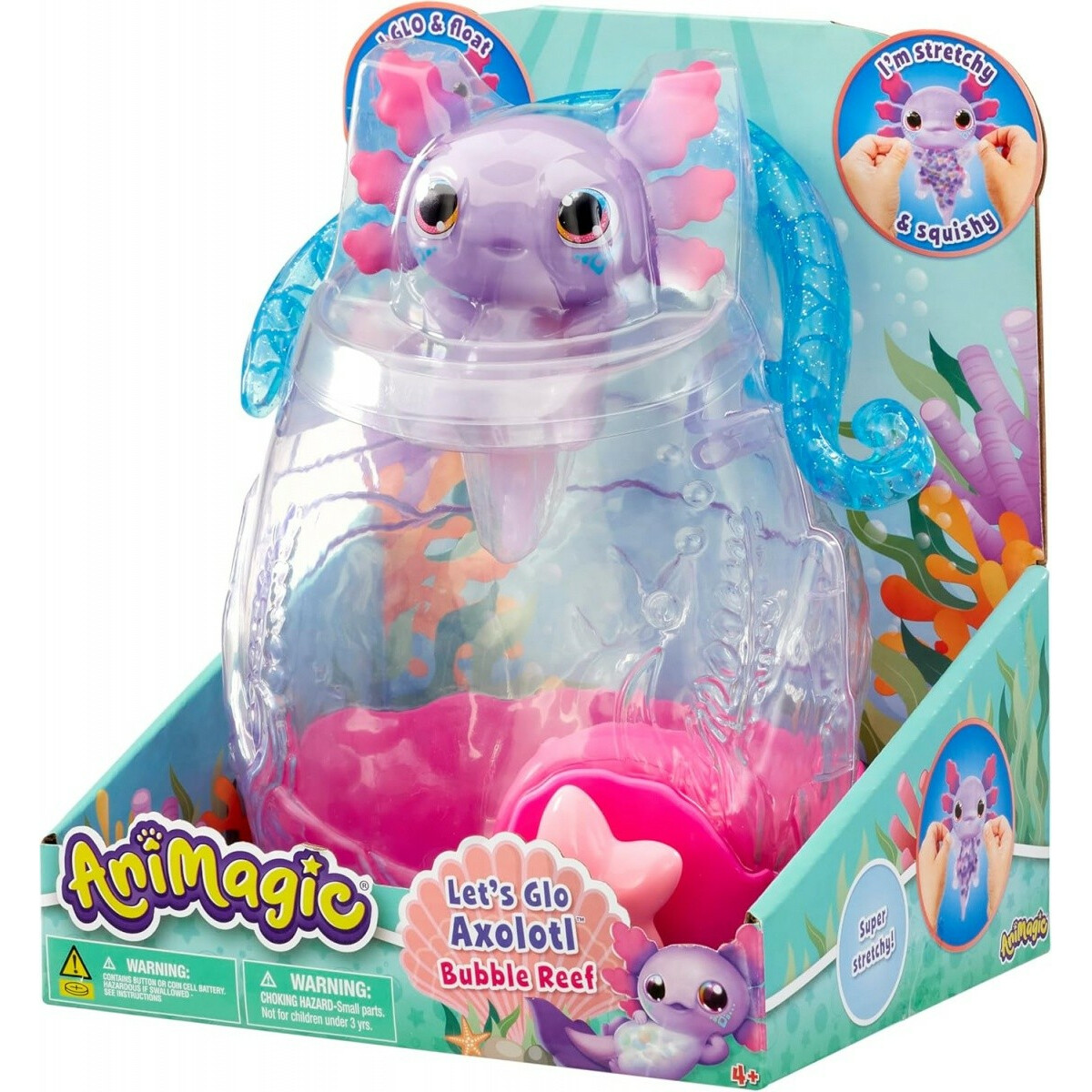 Figurka Animagic Lets Glo Axolotl Bubble Reef