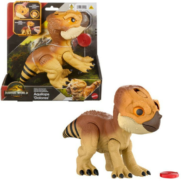 Figurka interaktywna Jurassic World Aquilops Dolores Tryb obrony