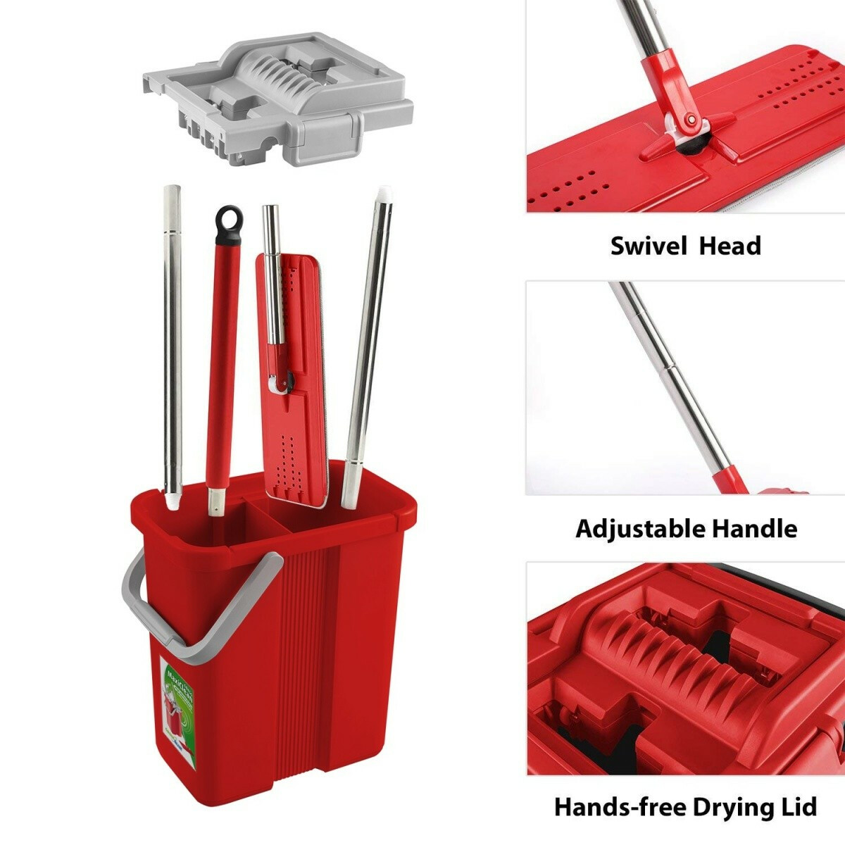 Mop płaski z wiadrem i wyciskaczem GB850 - obrazek 9