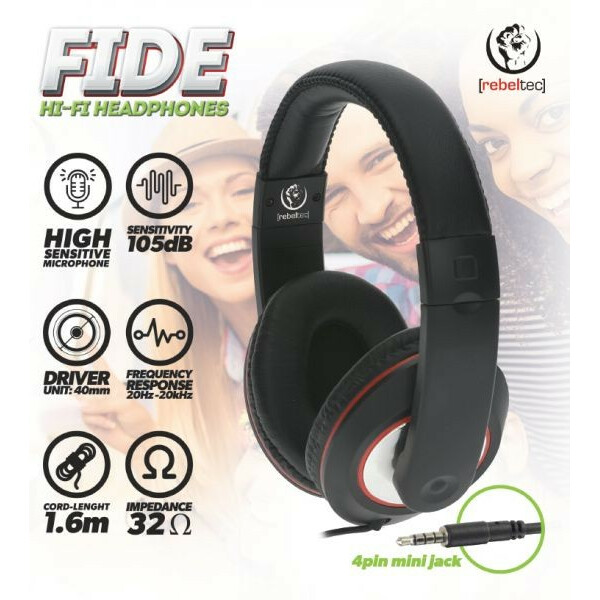 Słuchawki stereo z mikrofonem Fide - obrazek 2