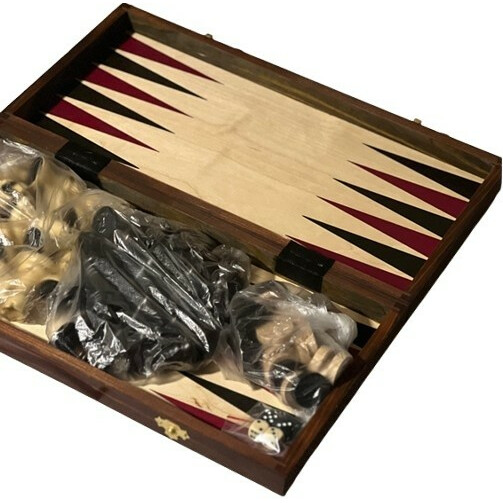 Szachy drewniane, Warcaby Backgammon - obrazek 3
