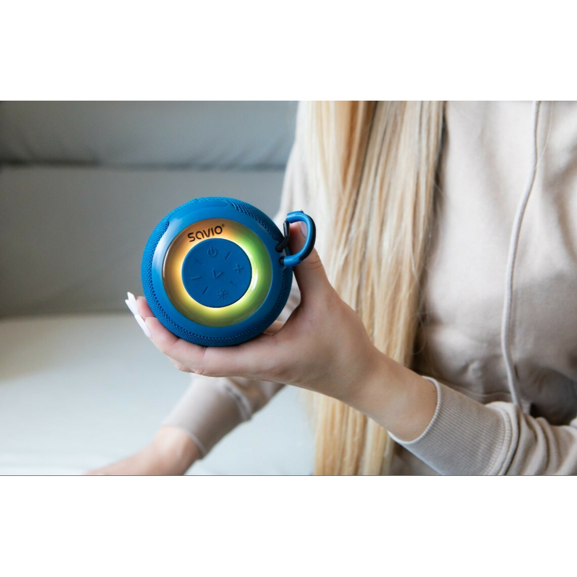 Głośnik bezprzewodowy Bluetooth 5W, BS-042, Niebieski - obrazek 9