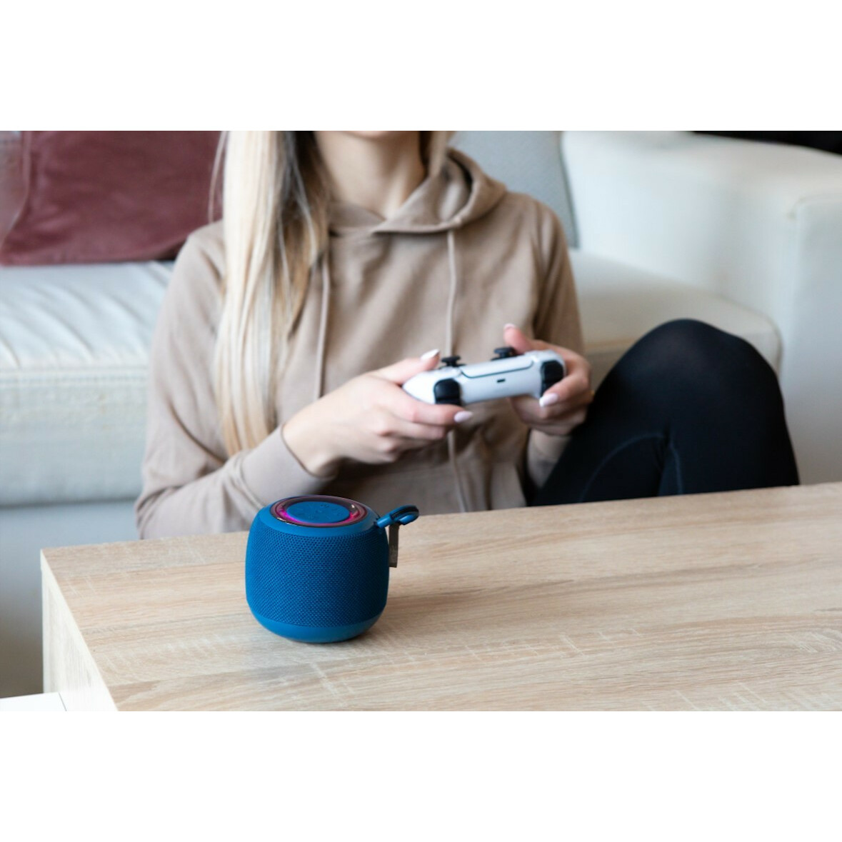 Głośnik bezprzewodowy Bluetooth 5W, BS-042, Niebieski - obrazek 10