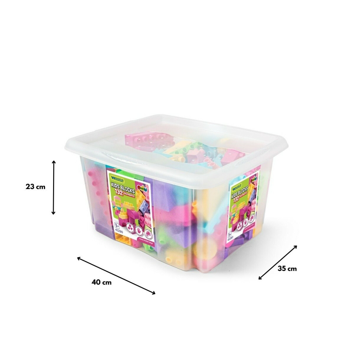 Klocki 132 elementów w pojemniku dla dziewczynek - obrazek 5
