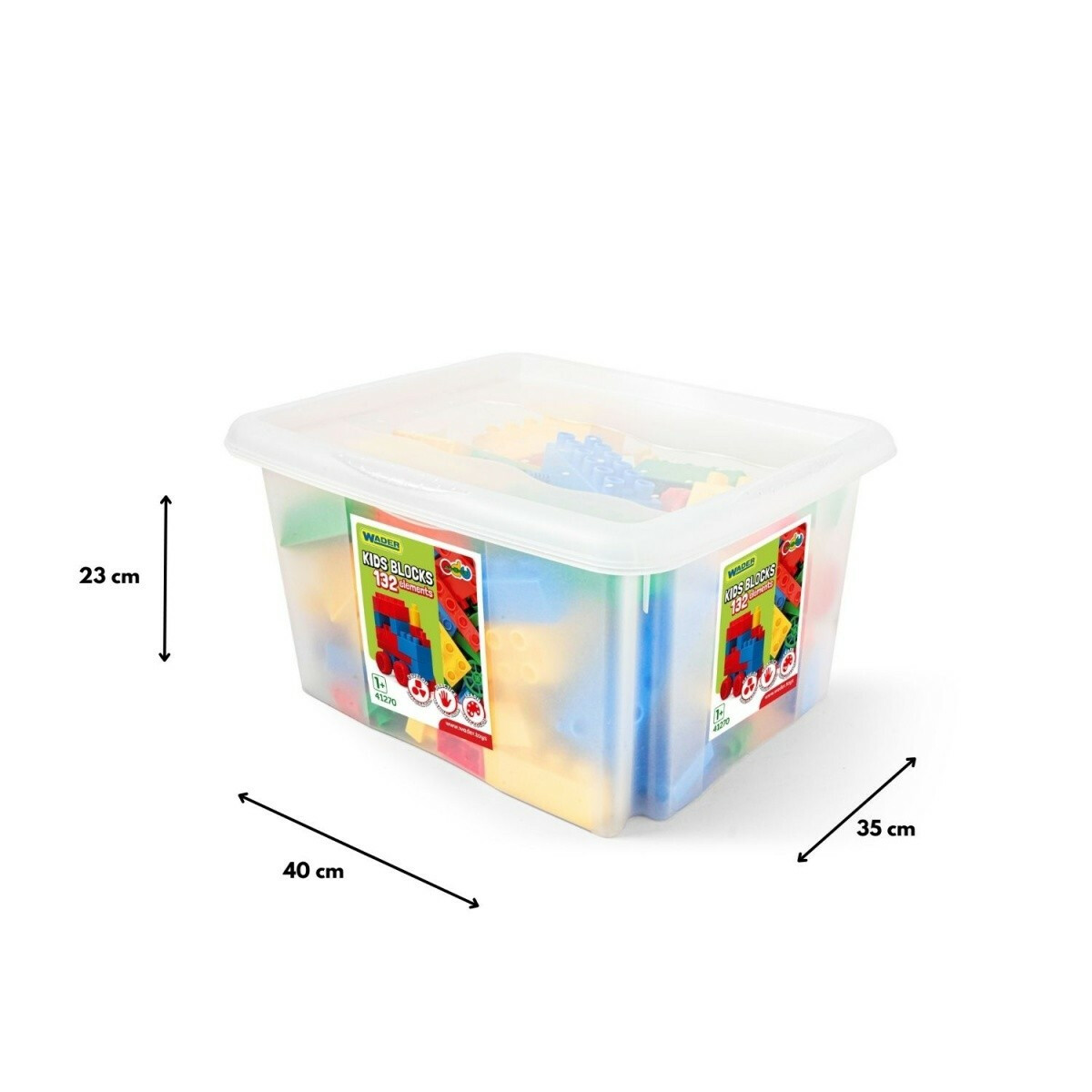 Klocki 132 elementów w pojemniku - obrazek 3