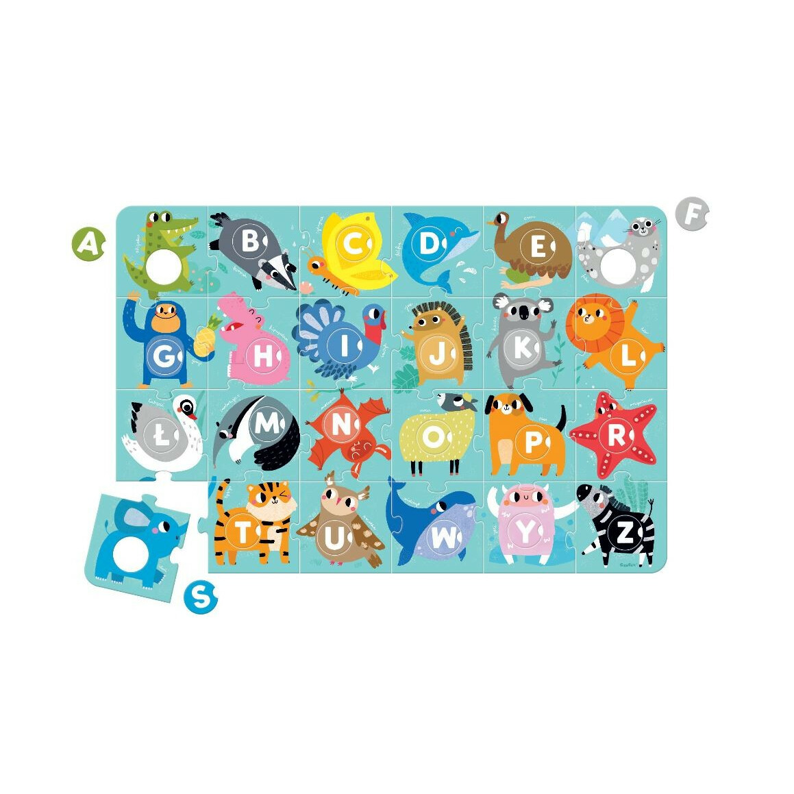 Duuuże puzzle z dziurką Alfabet - obrazek 3