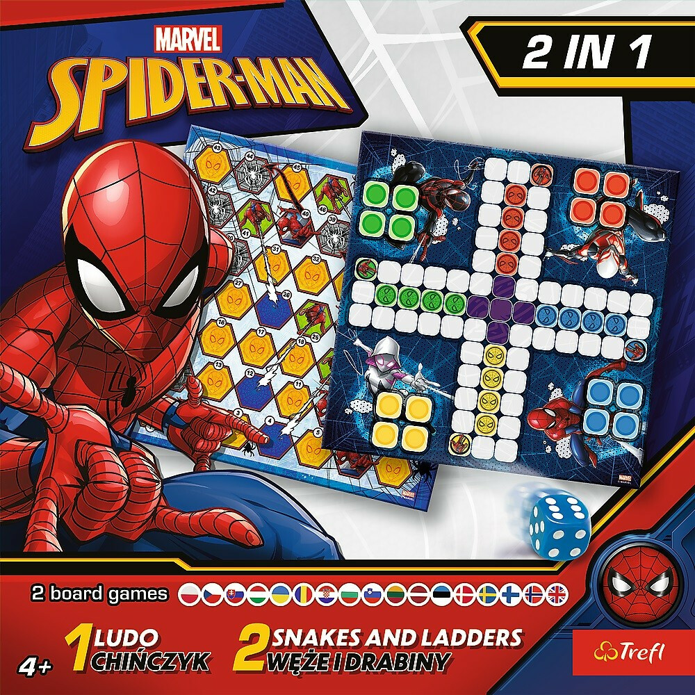 Gra 2w1 Chińczyk / Węże i drabiny, Spider-Man - obrazek 5