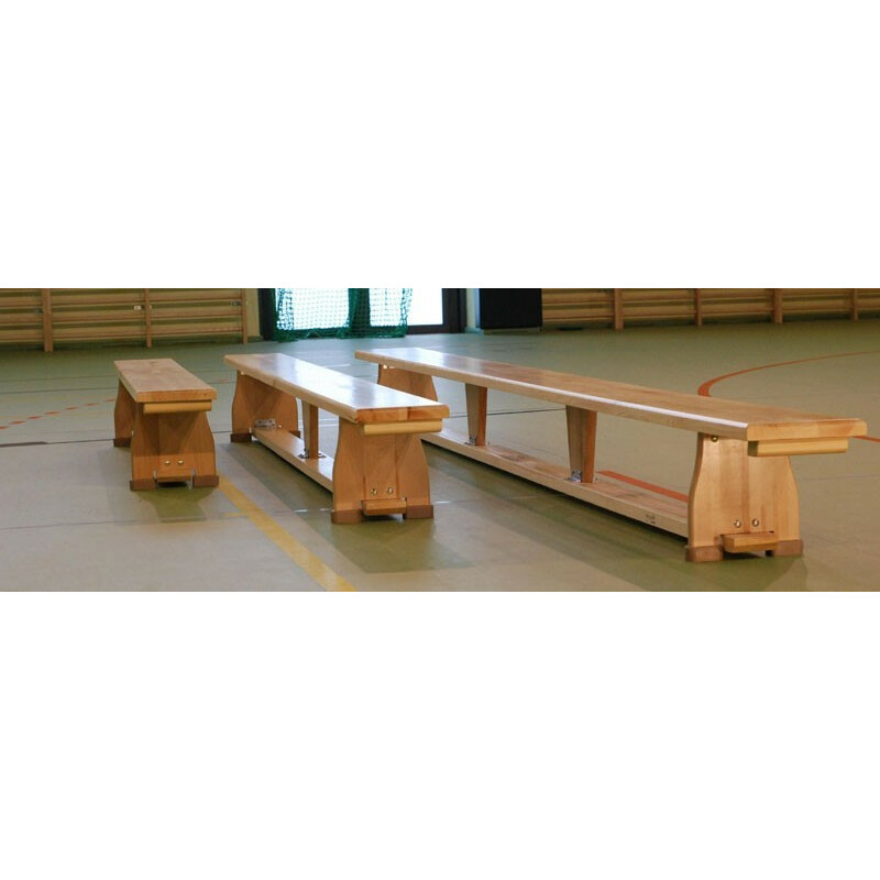 Ławka gimnastyczna, nogi drewniane