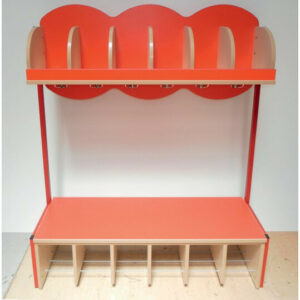 Regał szatniowy Chmurka jednostronny na stelażu