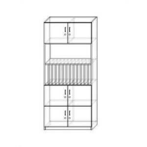 Szafa 6-skrytk. zamykana z przegródkami na dzienniki (PN-4)