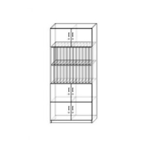 Szafa 6-skrytkowa z przegrodami na dzienniki (PN-6)