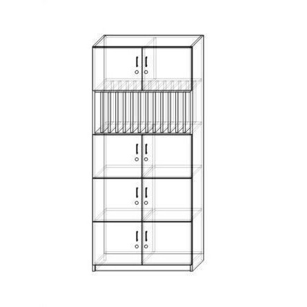 Szafa 8-skrytk. zamykana z przegródkami na dzienniki (PN-3) - obrazek 9