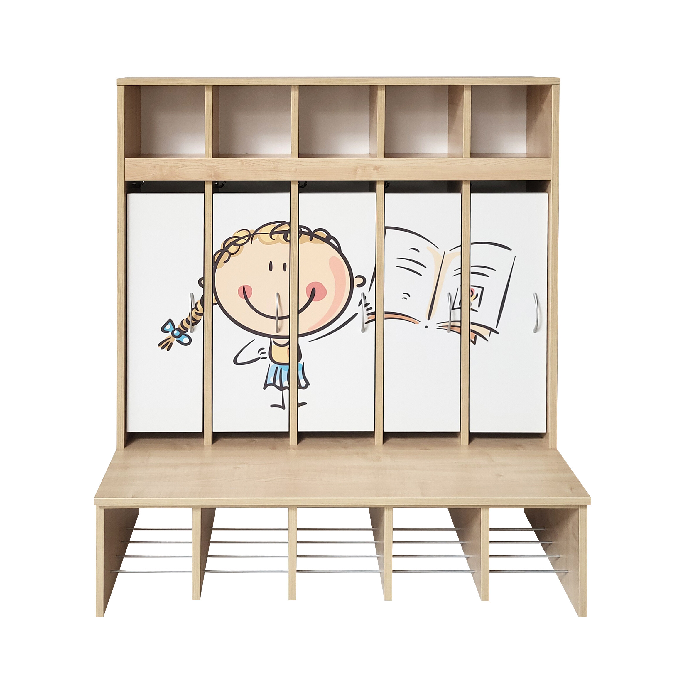 Regał szatniowy zamykany - WESOŁA KLASA