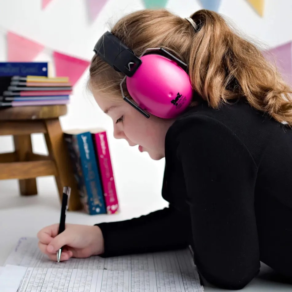 Słuchawki wyciszające dla dzieci od 3 lat różowe - obrazek 3
