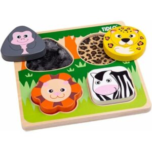 Drewniana układanka sensoryczna - Safari