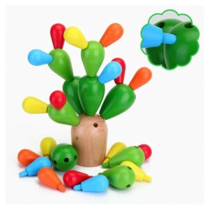 Drewniany kaktus do układania