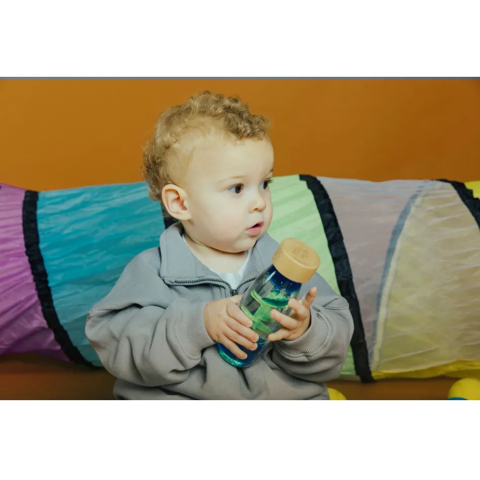 Butelka sensoryczna spirala niebieska - obrazek 4